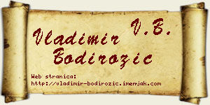Vladimir Bodirožić vizit kartica
